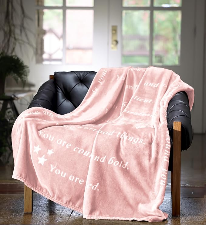 WOLF CREEK BLANKET - Single Layer Fleece Light and Love Compassion Blanket- Positivity Courage and Affirmations Get Well Gift, Plush Healing Thoughts Love Hope & Comfort