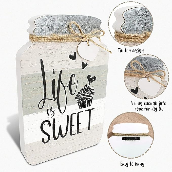 The Old Shack – Timeless Kitchen Wall Decor Set of 4 – Durable Kitchen Wall Art – Refined Kitchen Decor to Elevate Your Home, Crafted for Lasting Style, 8 x 5 in