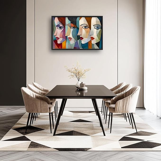 Lovira Abstract Women Face Large Wall Art Canvas Wall Decor Pictures Prints Painting Framed Modern Vertical Artwork for Living Room Bedroom Bathroom Office Woman 24"x36"