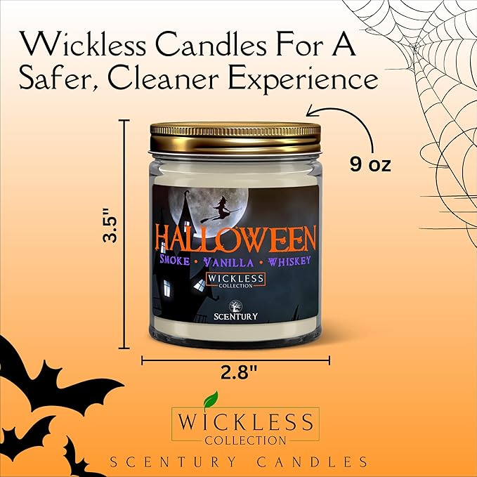 Wickless Halloween Candles for Candle Warmer Lamp, Many Scents to Choose, 100% Non-Toxic Soy Wax, Scented Candle Melts for Warming Plate, Handmade in The USA