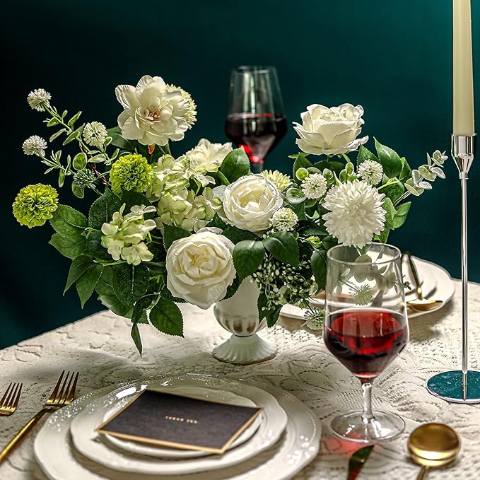 Serra Flora Artificial Flowers Combo for DIY Centerpieces Arrangements Wedding Bridal Bouquet Baby Shower Cake Flower Home Decor