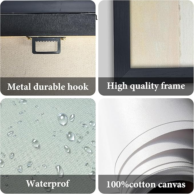 Framed Large Wall Art for Living Room, Lake Boat Canvas Wall Decor, Flower Pictures Painting, Natural Landscape Artwork for Living Room Bedroom Office 60L'' × 30W''