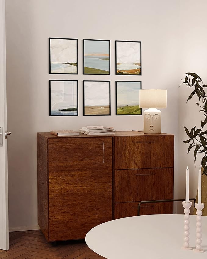 HAUS AND HUES 8x10 Black Oak Wood Picture Frames Set of 25 - Premium Bulk Picture Frames 8x10 Bundle - Elegant Gallery Wall Frame Set for Posters, Art Display - Ideal for Wall Decor in Home & Office