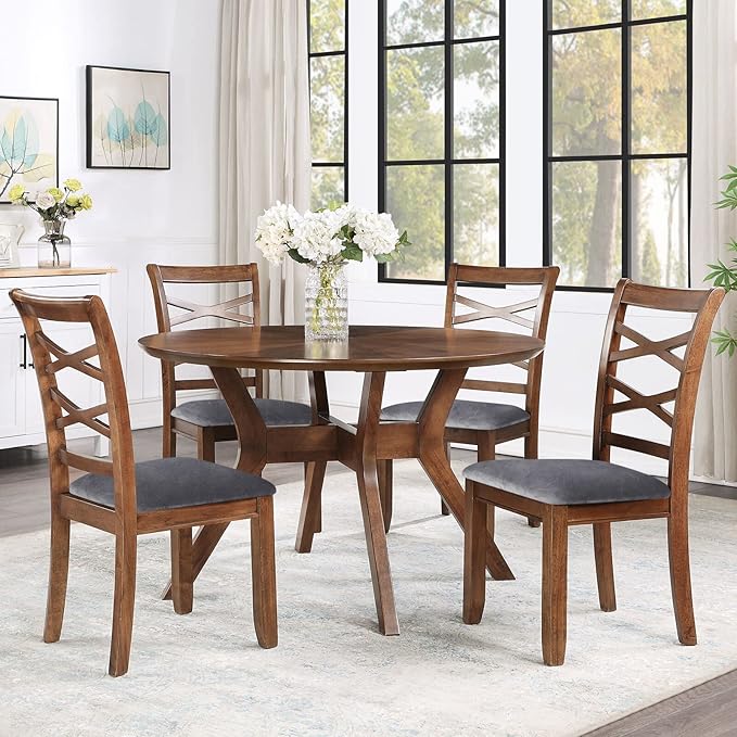 Smiry Velvet Seat Covers for Dining Room Chair Set of 6, Stretch Fit Removable Washable Chair Seat Cushion Protector Slipcovers with Ties, Grey