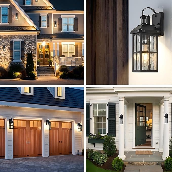 Porch Lights Outdoor 2 Pack,Motion Sensor Exterior Light Fixture with Dusk to Dawn Outdoor Wall Lights Modern Sconce Lights for House Patio Front Door Garage