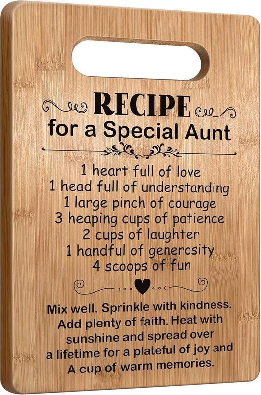 Popular Birthday Gifts for Aunt, Cutting Board Gift for Auntie, Cute Aunt Gifts from Niece Nephew, Mother's Day Gifts for Auntie
