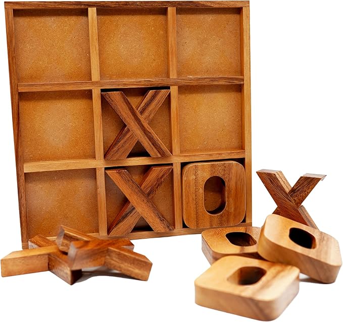 BSIRI Jumbo Tic Tac Toe Board Games - Wall Tic Tac Toe for Rustic Home Decor Farmhouse Decor, Patio Decor, Coffee Table Decor, Ideal Outdoor Games, Game Night, Family Games, Unique Gifts for Couples