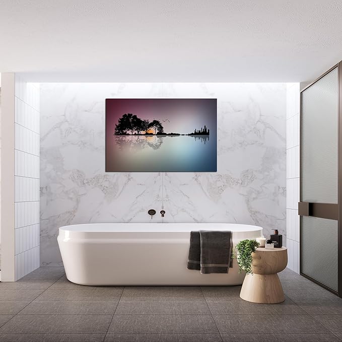 DZL Art A72681 Canvas Wall Art for Living Room Bathroom Wall Decor for Bedroom Kitchen Artwork Guitar Island Canvas Prints Man Cave Music Lover Gift