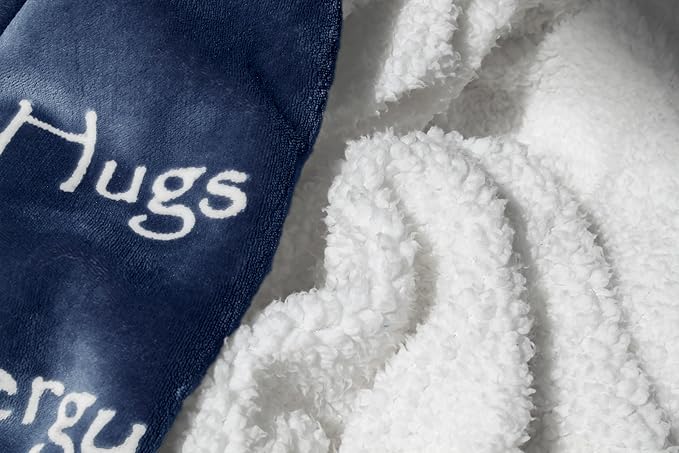 WOLF CREEK BLANKET - Compassion Blanket (Brand)- Strength Courage Super Soft Warm Hugs, Get Well Gift Blanket Plush Healing Thoughts Positive Energy Love & Hope (Blue, 50 x 65 Sherpa)