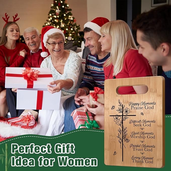Christian Gifts For Women Faith Religious Gifts Inspirational Gifts, Bible Verse Gifts For Elderly Jesus Cross Scripture Gifts, Christmas Cutting Board Gifts for Women Friend