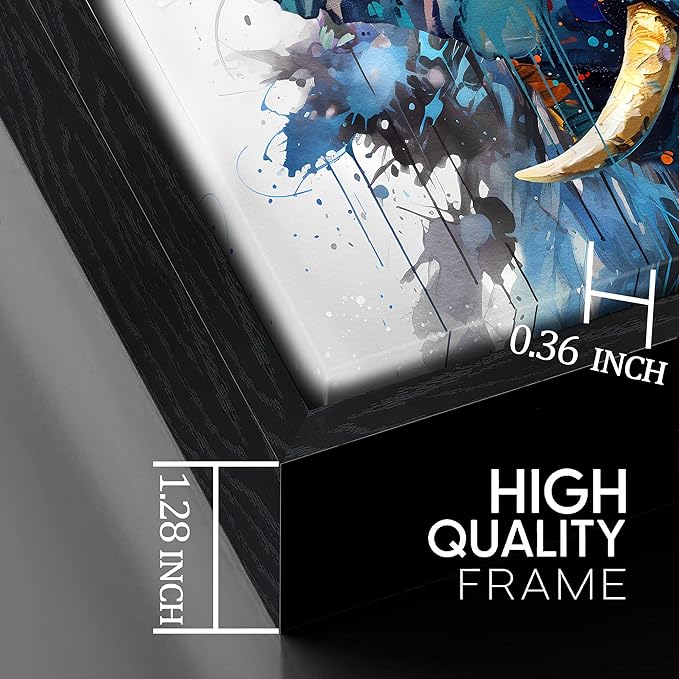 ZHAOSHOP Elephant Canvas Wall Art for Living Room - Large Colorful Wall Art for Office - Big Picture Frames for Wall Size 29" x 59"