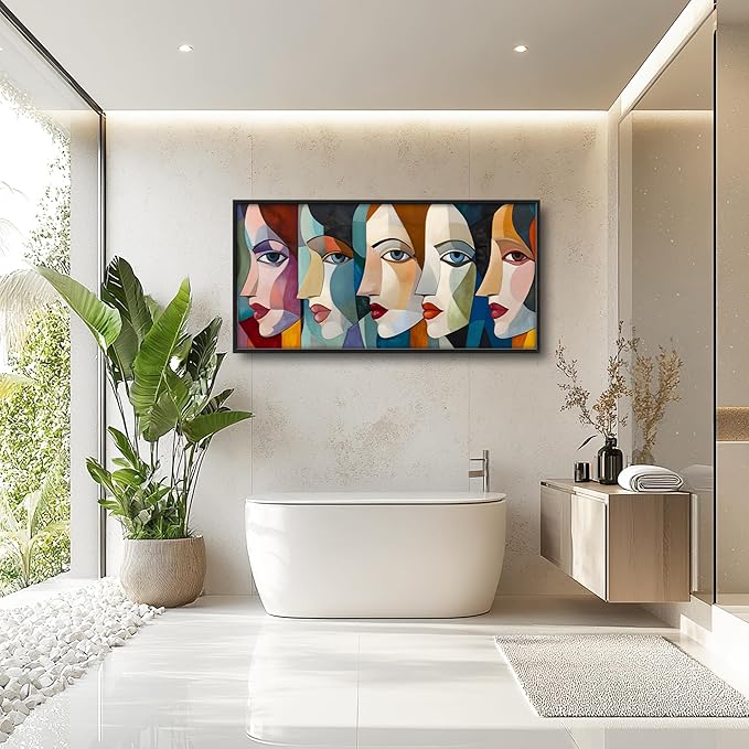 Lovira Abstract Women Face Large Wall Art Canvas Wall Decor Pictures Prints Painting Framed Modern Vertical Artwork for Living Room Bedroom Bathroom Office Woman 30"x60"