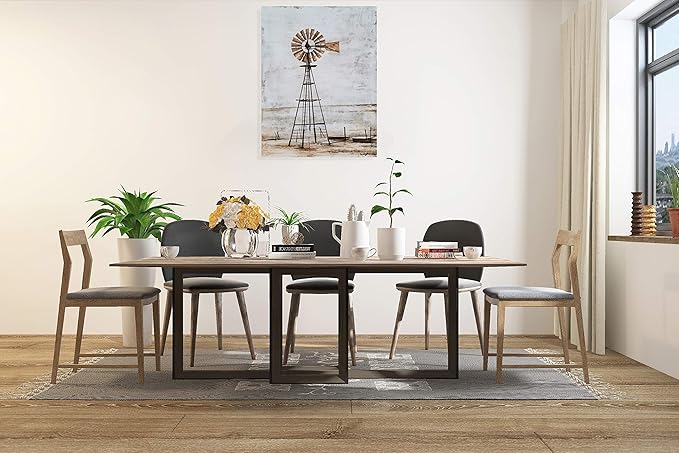 Yihui Arts Windmill Wall Decor Modern Rustic Canvas Wall Art Paintings with Textured Contemporary Abstract Artwork Pictures for Living Room Bedroom Farmhouse Home Decor