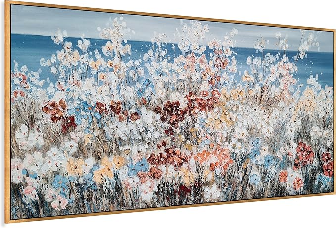 Yihui Arts Framed Flower Canvas Wall Art Enhance Home Decor