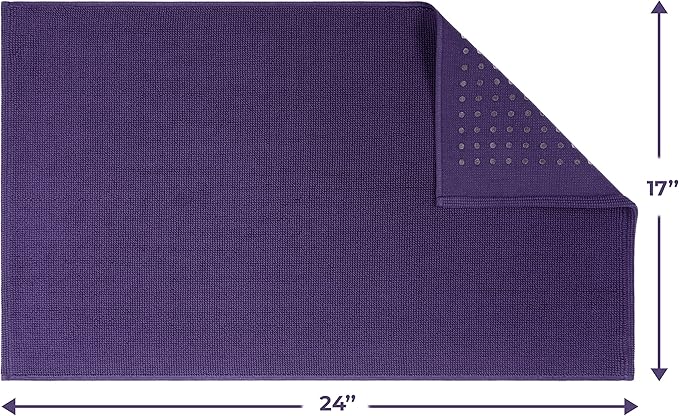 Cotton Paradise 100% Cotton Non Slip Bath Mats for Bathroom, 17x24 inch Soft Absorbent Quick Dry Machine Washable Floor Bath Mat, Purple