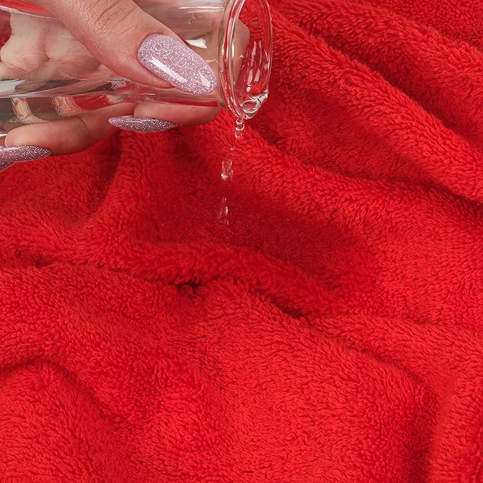 Cotton Paradise 100% Cotton 40x80 Oversized Bath Sheet, Extra Large Turkish Bath Towels for Bathroom, Red Bathsheet