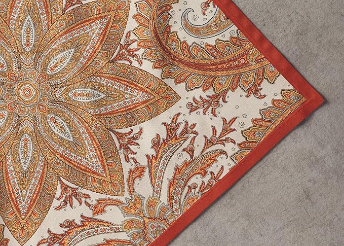 Maison d' Hermine Cloth Napkins Set of 4 100% Cotton Everyday Reusable Square Napkins Cloth Washable, Dinner, Party, Wedding, Restaurant (Kashmir Paisley, 20" x 20")