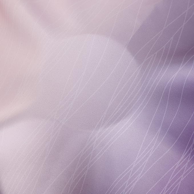 Estelar Textiler Purple and Pink Ombre Blackout Curtains 102 Inches Long 2 Panels Set, Thermal Insulated Drapes for Bedroom, Full Light Blocking Grommet Gradient Curtains for Living Room, 52Wx102L