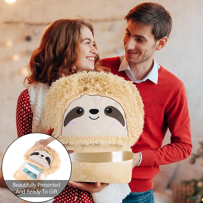 Sloth Wearable Hooded Blanket for Adults β Super Soft Warm Cozy Plush Flannel Fleece Throw & Sherpa Hoodie Cloak Wrap - Sloth Gifts for Women Adults Girls and Kids