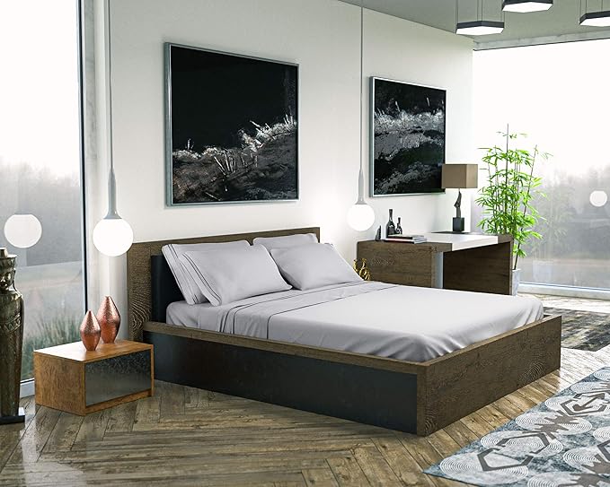 DREAMCARE California King Sheet Sets – 6 pcs Cooling Bed Sheets – up to 21” Deep Cal King Sheets – 2500 Supreme Collection – Extra Soft 100% Brushed Microfiber Hotel Luxury with Side Pocket – L Gray