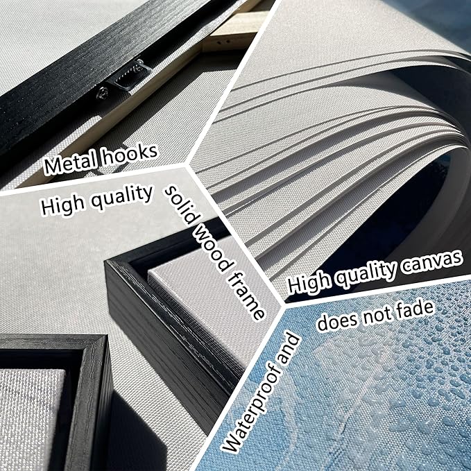 QZQCBLC Large Canvas Wall Art, Mother and Baby Elephant Street Art Abstract Graffiti Inspirational Pictures Modern Grey Painting Framed for Living room Bedroom kitchen Home Office Decor 29x58 IN