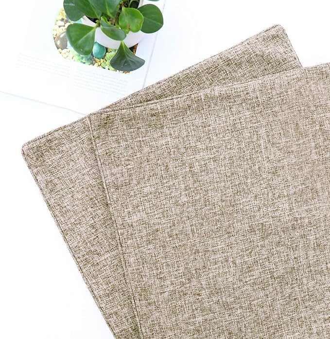 HPUK Pack of 2 Tan Throw Pillow Covers, 18x18 inch Accent Throw Pillows for Living Room, Bedroom, Dorm, Decorative Tan Pillow Covers for Couch, Sofa, Light Brown