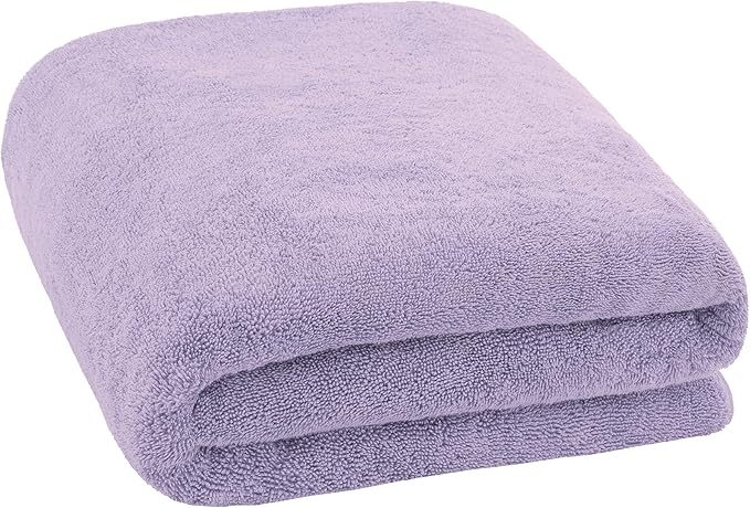 Cotton Paradise 100% Cotton 40x80 Oversized Bath Sheet, Extra Large Turkish Bath Towels for Bathroom, Lilac Bathsheet