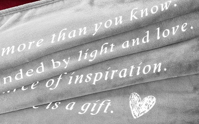 WOLF CREEK BLANKET - Single Layer Fleece Light and Love Compassion Blanket- Positivity Courage and Affirmations Get Well Gift, Plush Healing Thoughts Love Hope & Comfort