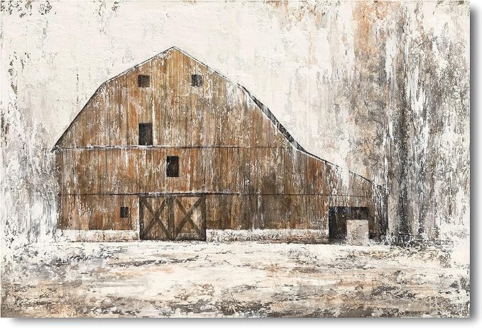 Yihui Arts Farmhouse Rustic Wall Decor Canvas Wall Art Painting Pictures for Dinning Room