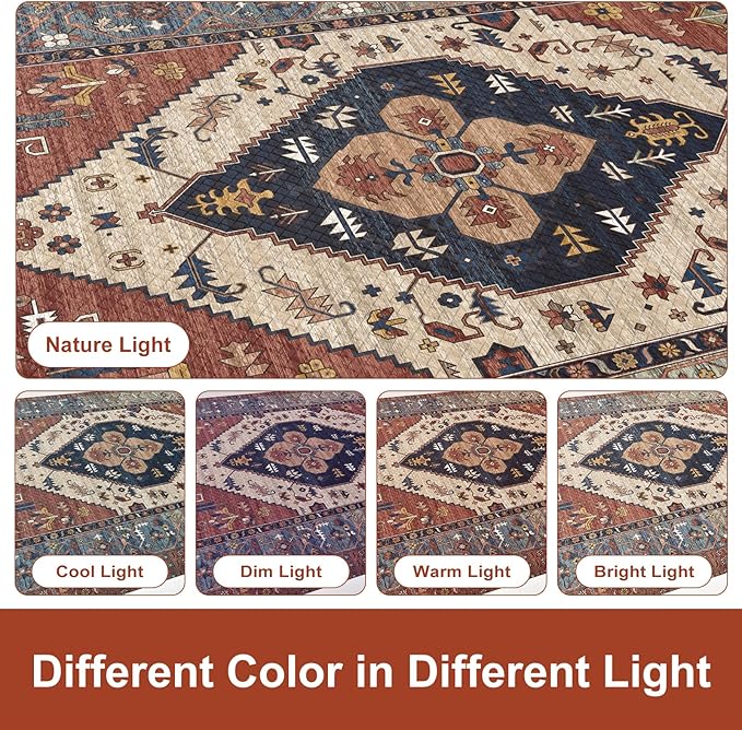 KIMODE Kitchen Runner Rug,17.3" x 59" Anti Fatigue Kitchen Mats for Floor Cushioned,Non-Slip Waterproof Comfort Thick Kitchen Floor Standing Mat for Front Sink,Laundry Room,Vintage Red