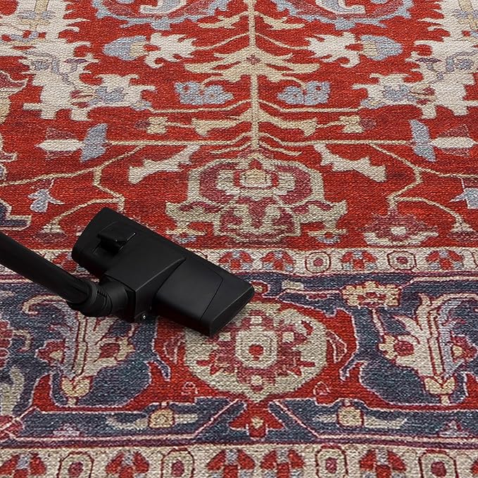 Keen Home Design 2x7 Rug - Machine Washable Runner Rug with Non-Slip Backing, Ideal for Hallway, Entryway, Kitchen, Laundry Room - Vintage, Easy Clean, Durable, Low Pile Rug - (2'6" x 7')