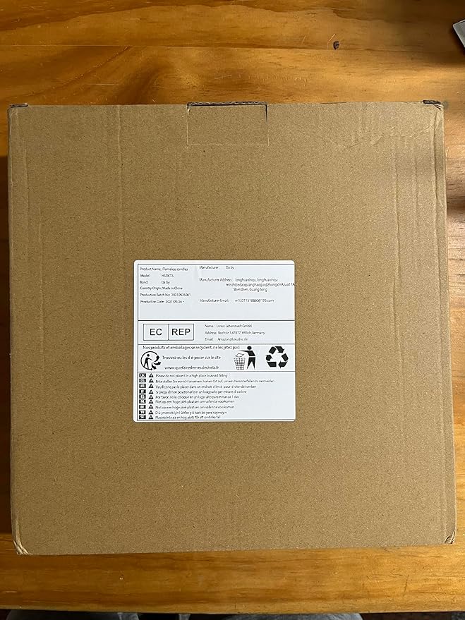 Da by Flameless Candle with Recessed Fairy Lamp, Dynamic Flame Candle Battery Powered with Timer & Remote Control 3-Piece Set