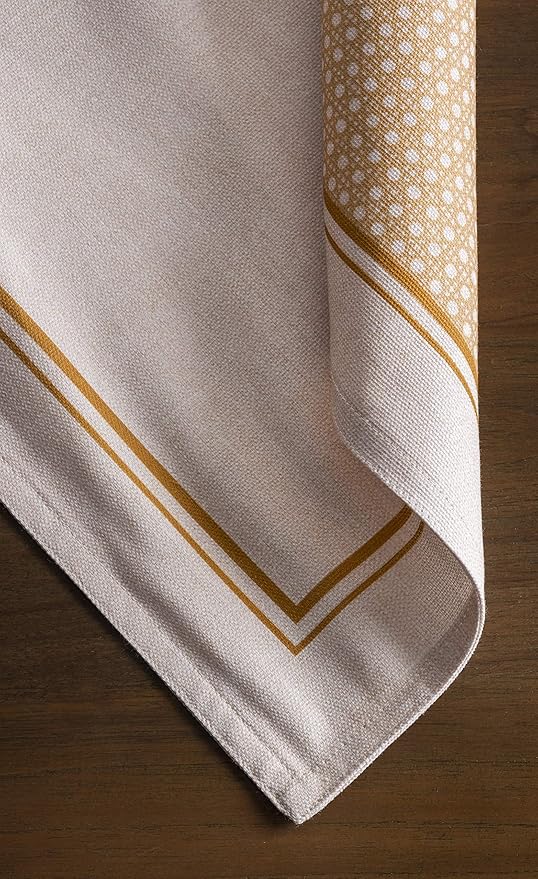 Maison d' Hermine Placemats Set of 4 100% Cotton Washable Cloth Place Mats, Reusable Table Mats for Kitchen Dining Decoration, Party, Wedding, Restaurant (Potiron, 13" x 19")