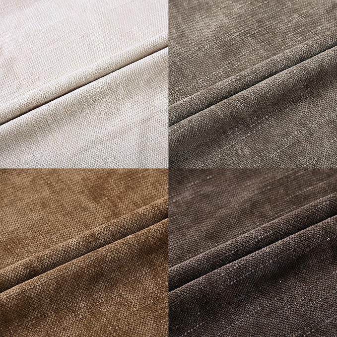 Set of 4 Soft Textured Decorative Throw Pillow Covers 22x22 Inch Cozy Farmhouse Cushion Cover Square Accent Pillow Cases for Bed Couch Sofa Living Room, Beige Taupe Brown