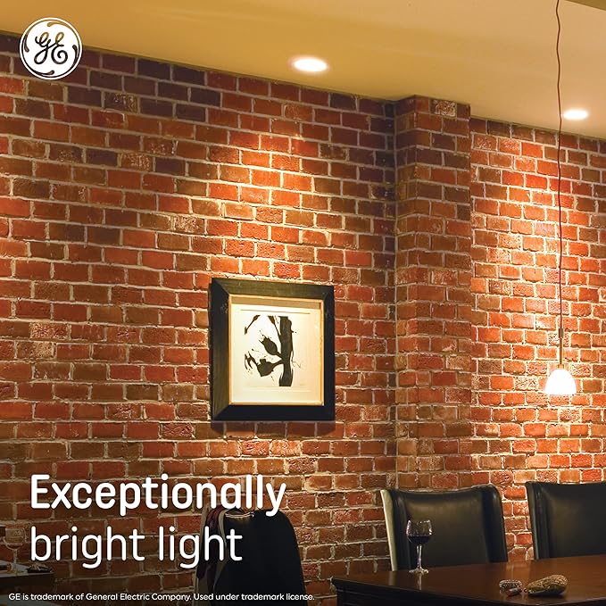 GE Ultra Bright LED Recessed Downlight Fixture, RS6 Indoor Floodlight, 6-Inch, Multiple Color Temperatures, 150 Watt Replacement (4 Pack)