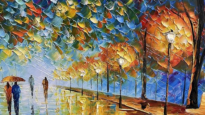 Tyed art- Large Contemporary Wall Art Landscape Oil Painting On Canvas palette knife Textured Tree Painting hand-painted Acrylic Abstract Landscape wall art modern canvas painting Living room bedroom bedside sofa background painting 30x60inch