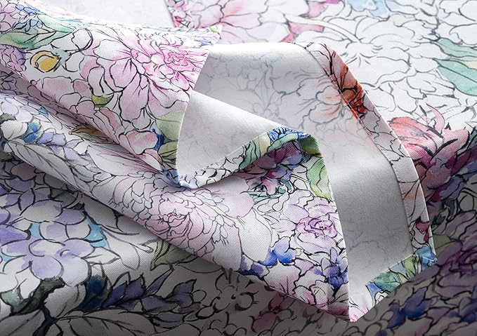 Maison d' Hermine Cloth Napkins Set of 4 100% Cotton Everyday Reusable Square Napkins Cloth Washable, Dinner, Party, Wedding, Restaurant, Spring/Summer (Floral Love, 20" x 20")