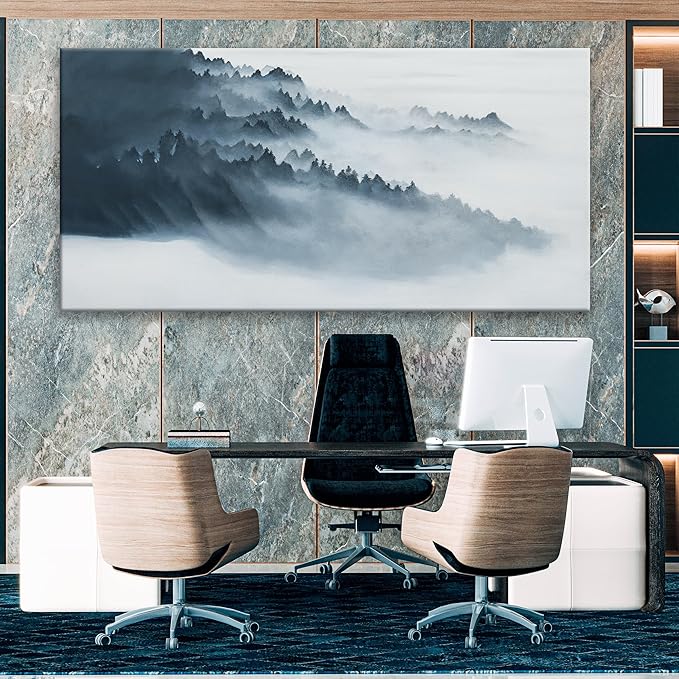 TAIJXAGSG Large Canvas Art Wall Decor Black Grey And White Abstract Wall Art For Living Room Artwork For Dinning Room Bedroom Hotel Office Kitchen Home Wall Decor 29 x 58 In