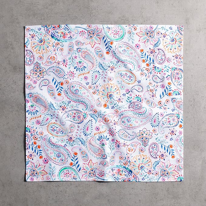 Maison d' Hermine Cloth Napkins Set of 4 100% Cotton Everyday Reusable Square Napkins Cloth Washable, Dinner, Party, Wedding, Restaurant, Spring/Summer (Indian Floral, 20" x 20")