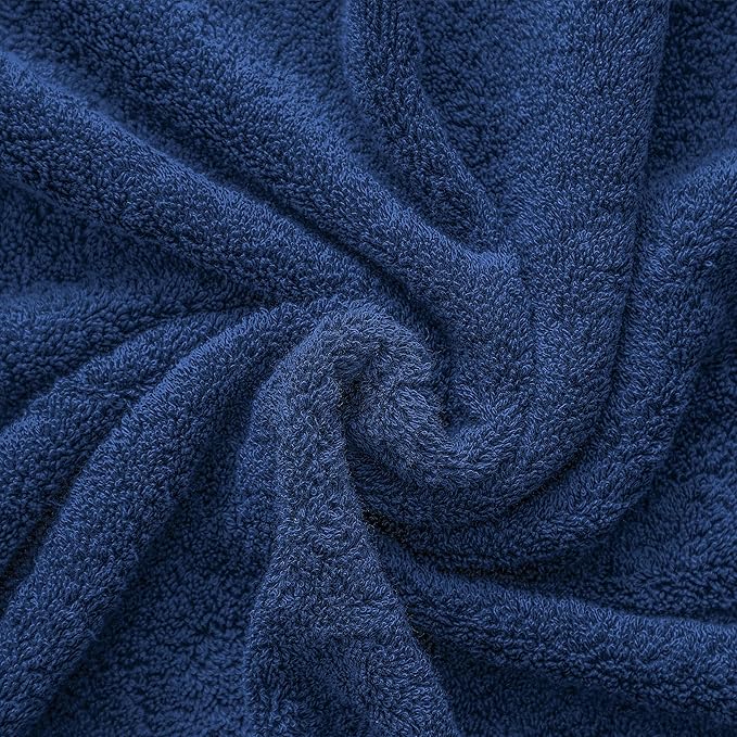 Cotton Paradise 100% Cotton 40x80 Oversized Bath Sheet, Extra Large Turkish Bath Towels for Bathroom, Navy Blue Bathsheet