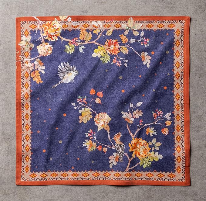 Maison d' Hermine Cloth Napkins Set of 4 100% Cotton Everyday Reusable Square Napkins Cloth Washable, Dinner, Party, Wedding, Restaurant (Kelim - Infinity, 20" x 20")