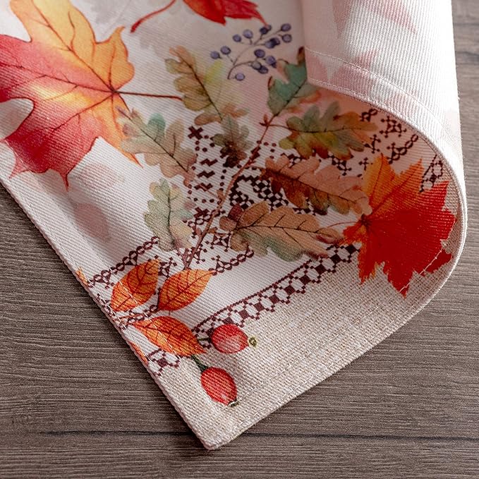 Maison d' Hermine Placemats Set of 4 100% Cotton Washable Cloth Place Mats, Reusable Table Mats for Kitchen Dining Decoration, Party, Wedding, Restaurant (Amarante, 13" x 19")