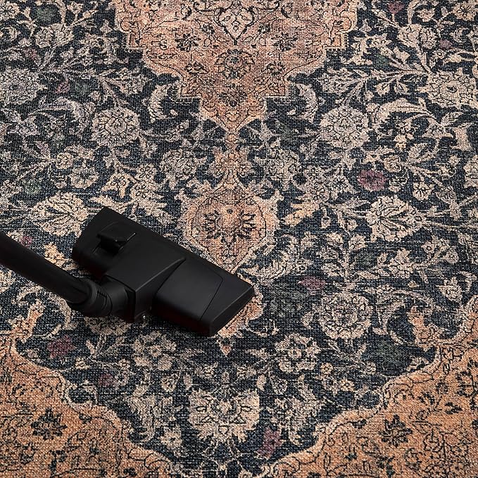 Keen Home Design 2x10 Rug - Machine Washable Runner Rug with Non-Slip Backing, Ideal for Hallway, Entryway, Kitchen, Laundry Room - Vintage, Easy Clean, Durable, Low Pile - (2'6" x 10')