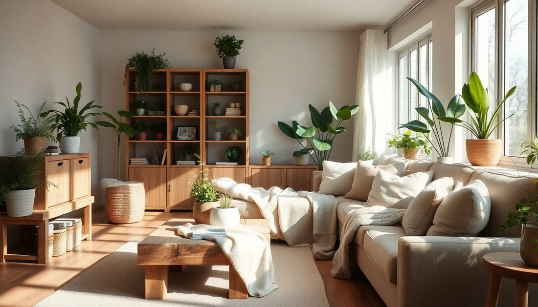 Warm & Natural Home Aesthetics: How to Decorate with Wood, Plants, and Soft Textures