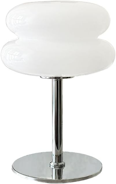Bedroom Mushroom lamp, Medieval Modern Bedside Table lamp, dimmable Retro Egg Tart Headlight, Unique Home Mushroom Decoration Aesthetic Lovely Living Room Desk lamp (White)