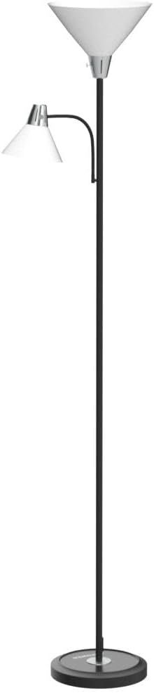 LEPOWER Floor Lamp, Standing Lamp Replaceable 3000K Energy-Saving, Lamp for Living Room with Adjustable Reading Light, Modern Bright Floor Lamp for Bedroom, Living Room, Office