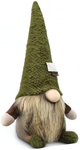 Christmas Gnomes Plush Xmas Winter Decorations Handmade Elf Dwarf Figurines for Home Kitchen Farmhouse Tiered Tray Holiday Festival Party Scandinavian Tomte (Brown Beard)