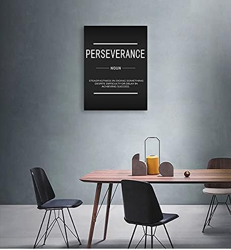 Perseverance Entrepreneur Inspirational Quotes Canvas Wall Art Inspirational Posters Inspirational Quotes Printed Works Artwork Holiday Gifts Office Home Decor Ready to Hang[30″W X 40′'H]