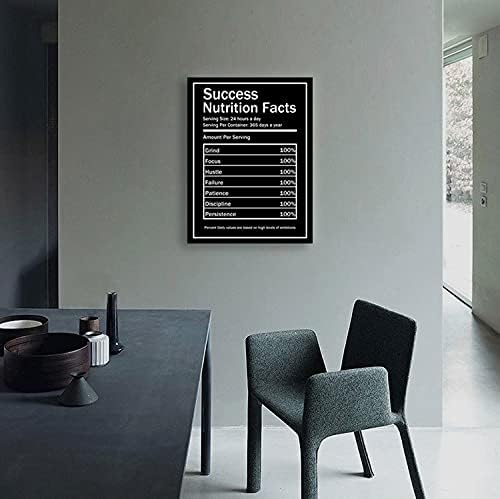 Modern Inspiring Entrepreneurs Quotes Inspirational Canvas Wall Art Mural Painting Modern Success Nutrition Facts Inspirational Posters Printed Artwork Office Decoration Ready to Hang[30″W X 40′'H]