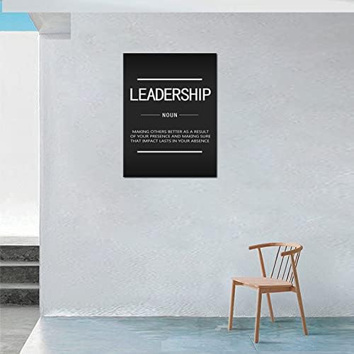 Motivational Wall Street Entrepreneur Quotes Inspiration Painting Poster Inspirational Canvas Wall Art Office Decoration Bedroom Company Gym Wooden Frame Ready to Hang[30″W X 40′'H]